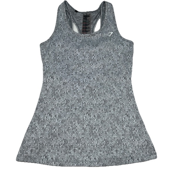 Gymshark Womens Cutout Active Tank Top Stretch Gray Racerback Gym Yoga Size XS‎ - Picture 1 of 8